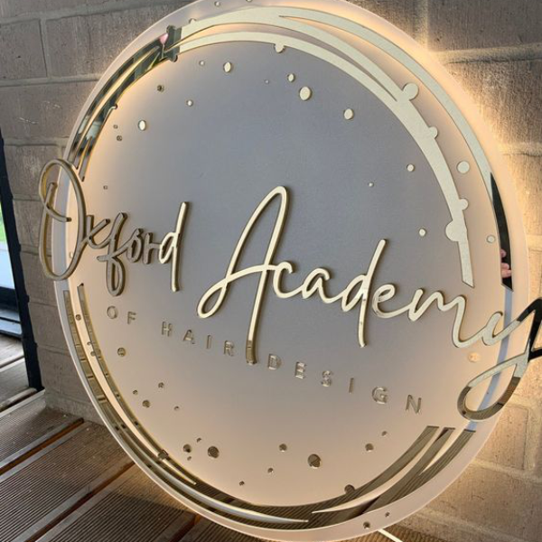 PLACA LUMINOSA CIRCULAR - ACRÍLICO PERSONALIZADO