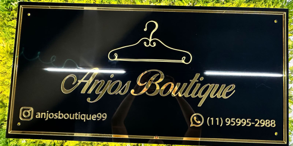 PLACA LUMINOSA RETANGULAR - ACRÍLICO PERSONALIZADO