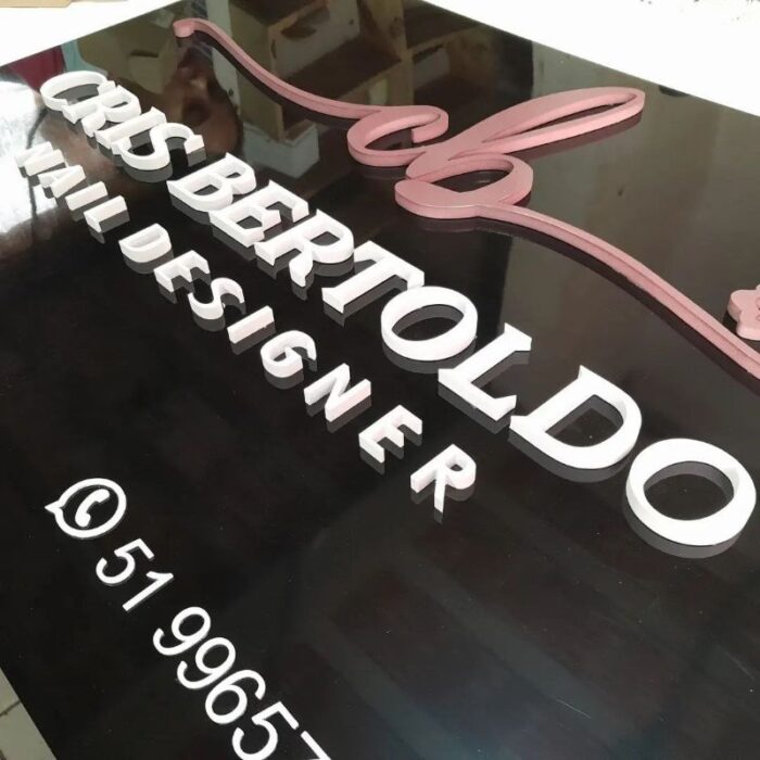 PLACA FUNDO ACM E LETREIRO EM PVC EXPANDIDO - Image 2