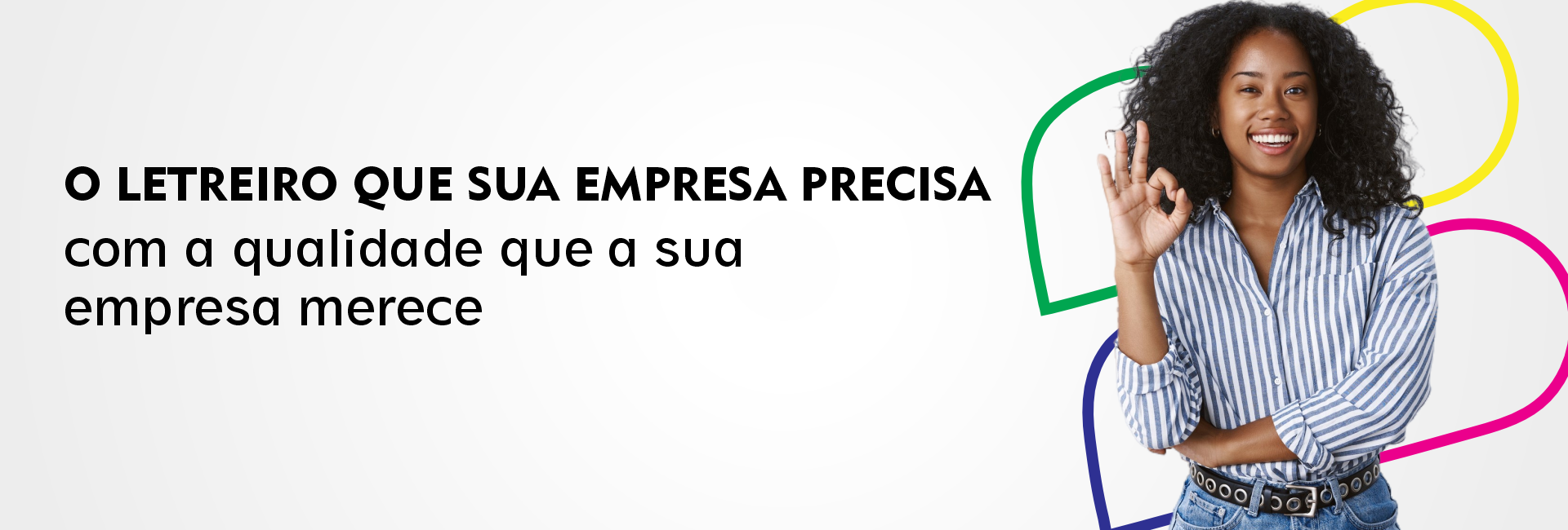 banner letreiro